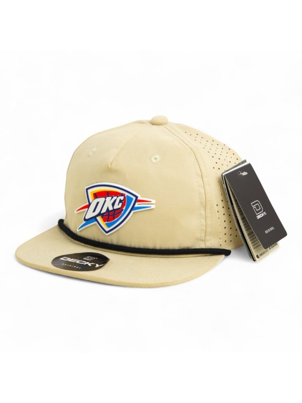 Oklahoma City Thunder 3D Perforated Rope Hat- Birch/ Black